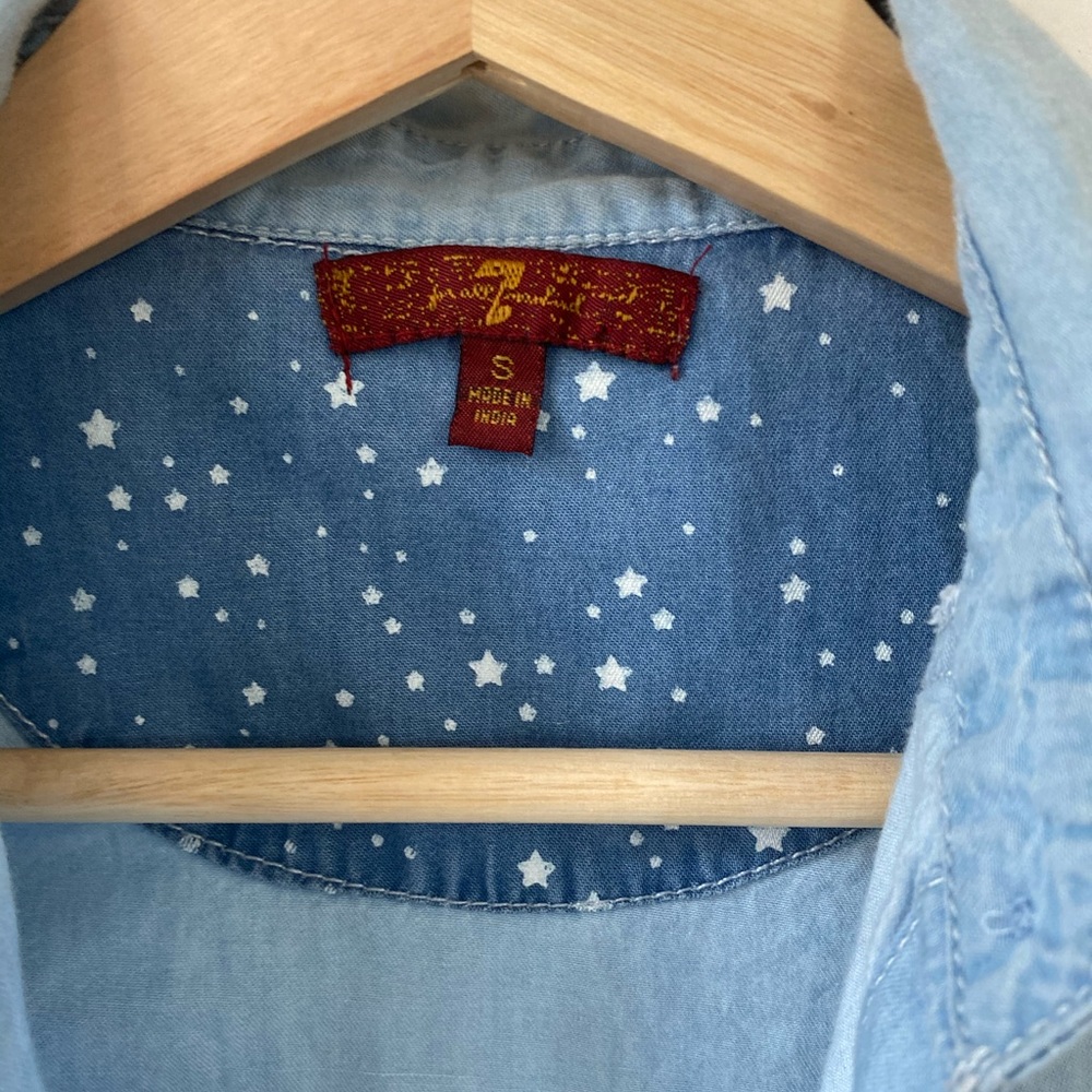 Free People 7 for all mankind chambray shirt - Picture 3 of 4